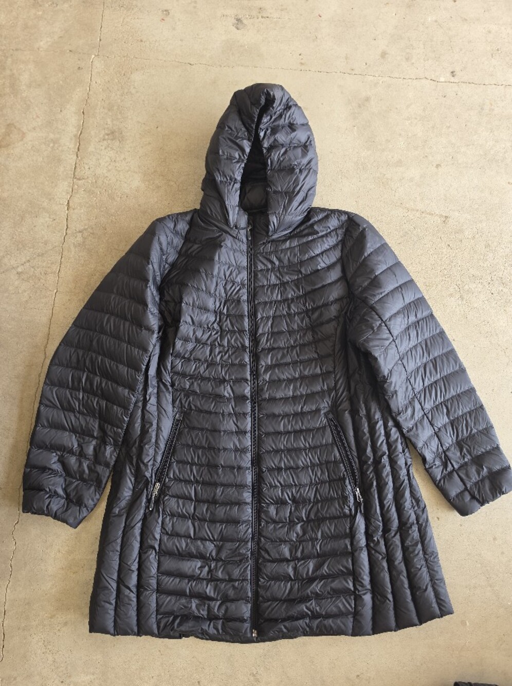Men's Lightweight Quilted Hooded Puffer Jacket - Black